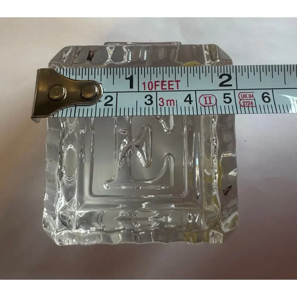 Waterford Crystal ABC Alphabet Baby Block Paperweight Signed Ireland 2